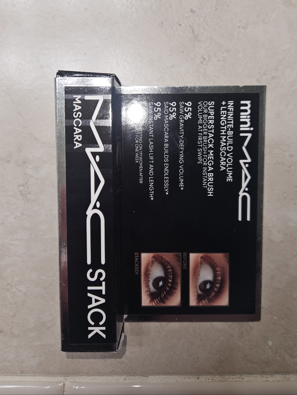 NWT Mini MAC Cosmetic MAC Stack Mascara